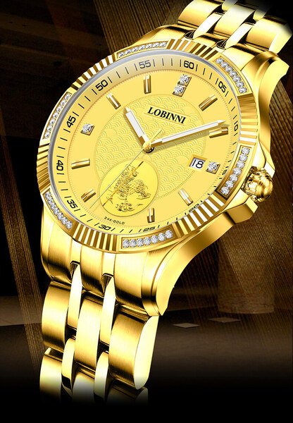 Đồng hồ nam chính hãng LOBINNI L19005-1 (Mạ vàng 24k)
