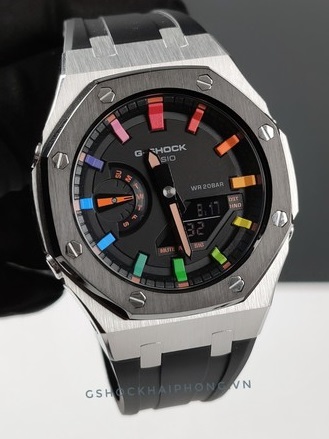 G-SHOCK GA-2100AP - Rainbow Black & White Retro 