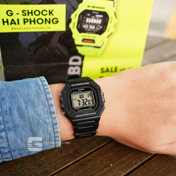 Đồng hồ Nam Chính hãng CASIO W-218H-1A - Pin 10 năm