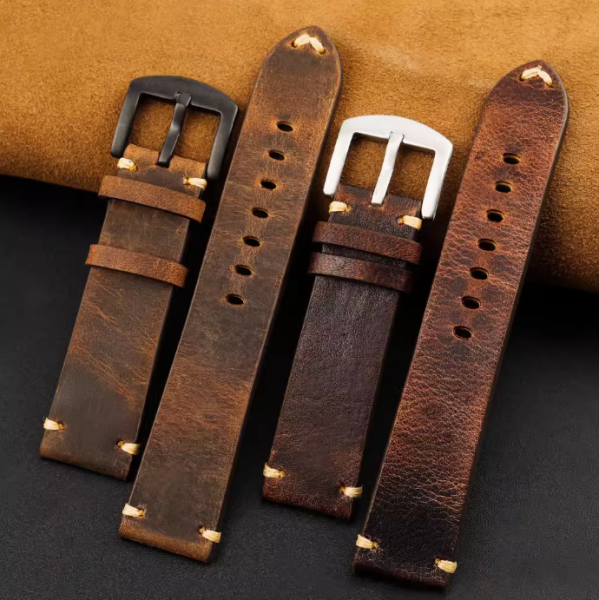 Dây da bò sáp loại 1 - size 18mm/ 19mm/ 20mm/ 21mm/ 22mm