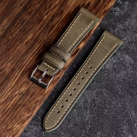 Dây da BÊ Ý - loại 1 RETRO - size 18mm/ 19mm / 20mm/ 21mm/ 22mm