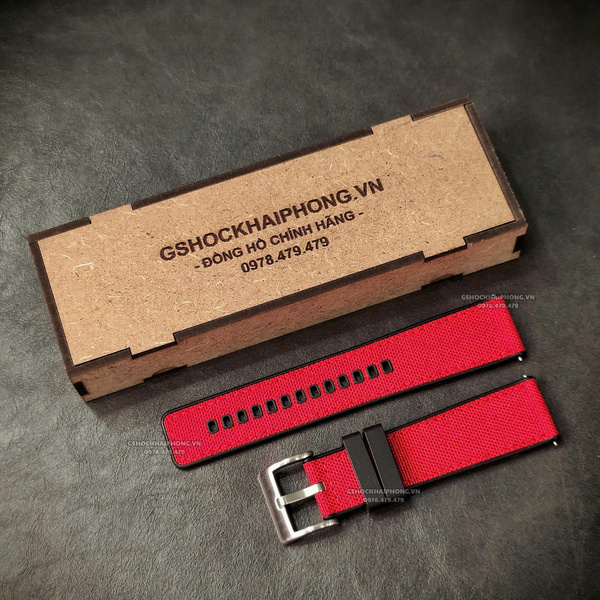 Dây vải Nilon chống nước - Size 20/22/24mm - Màu Đỏ